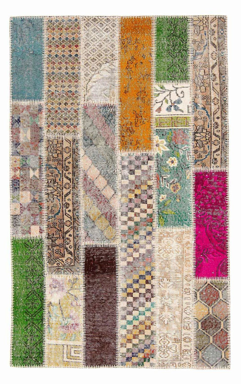 Patchwork Rug - 184 x 120 cm - multicolored
