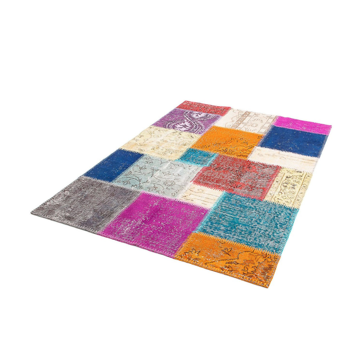Patchwork Rug - 185 x 123 cm - multicolored