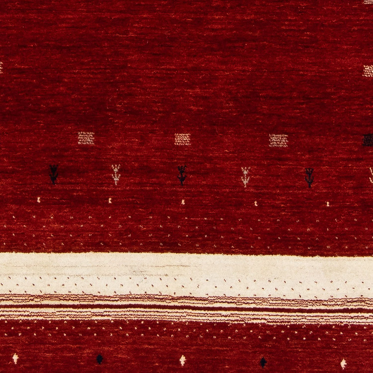 Gabbeh Rug - Loribaft Perser - 203 x 141 cm - red