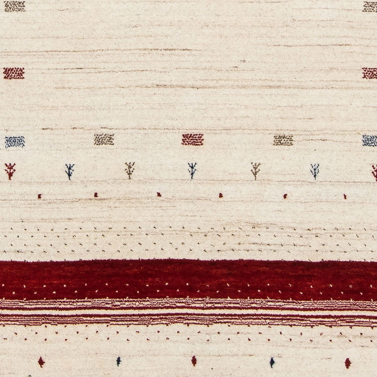 Gabbeh Rug - Loribaft Perser - 198 x 140 cm - beige