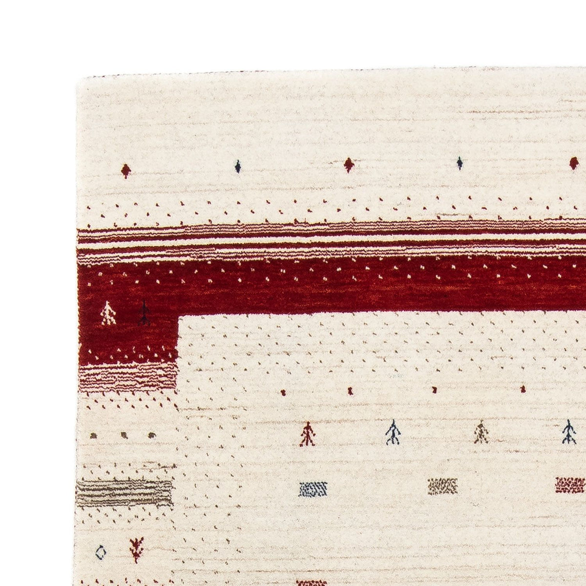 Gabbeh Rug - Loribaft Perser - 198 x 140 cm - beige