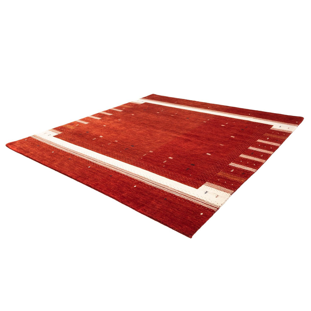 Gabbeh Rug - Loribaft Perser square  - 256 x 249 cm - red