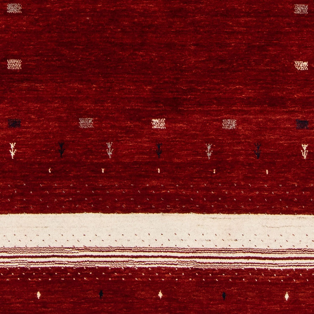 Gabbeh Rug - Loribaft Perser - 204 x 140 cm - red