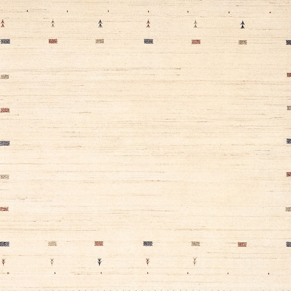 Gabbeh Rug - Loribaft Perser square  - 255 x 255 cm - beige