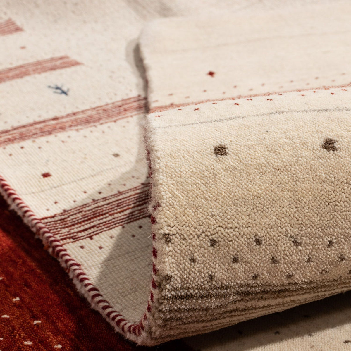 Gabbeh Rug - Loribaft Perser square  - 255 x 255 cm - beige