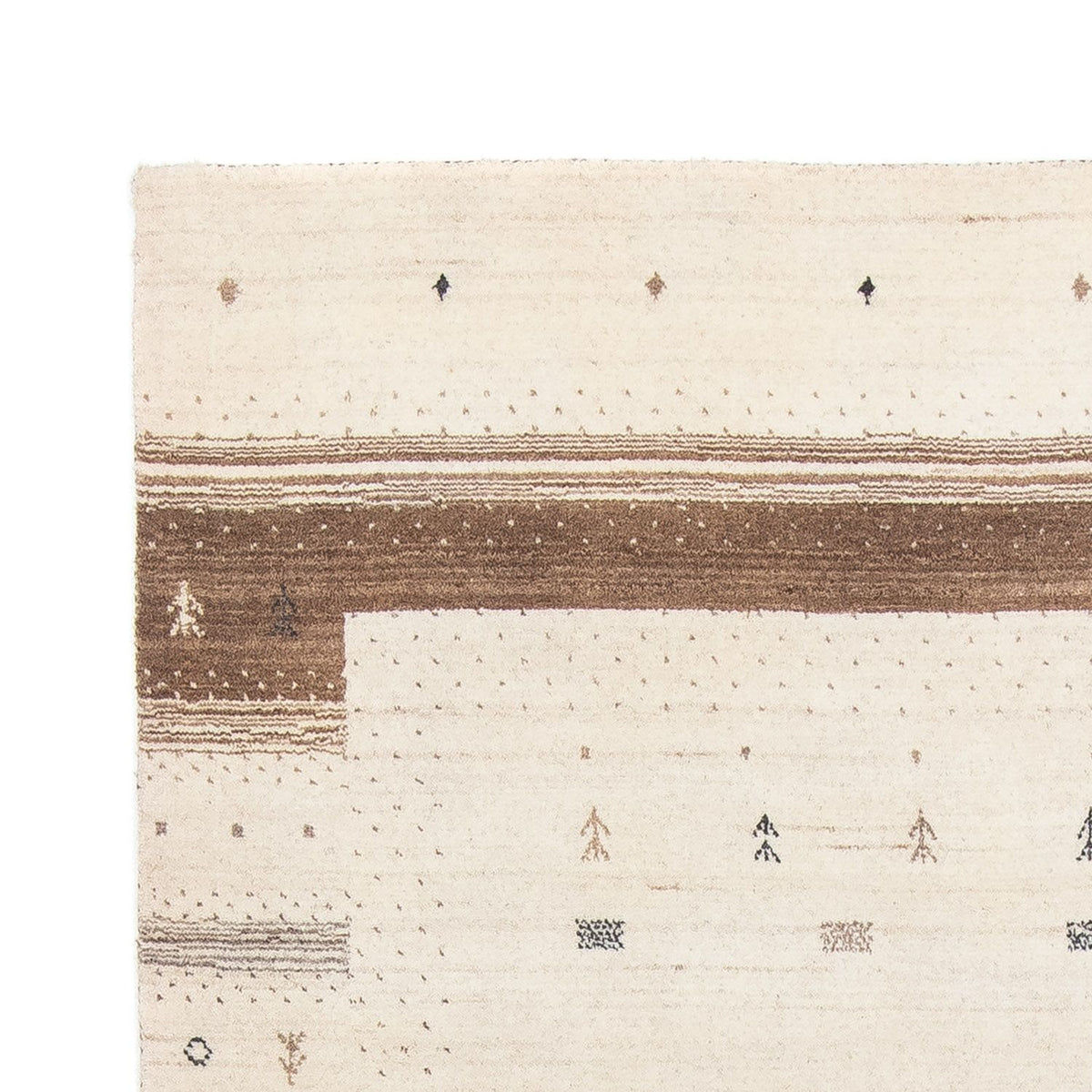 Gabbeh Rug - Loribaft Perser - 201 x 144 cm - beige