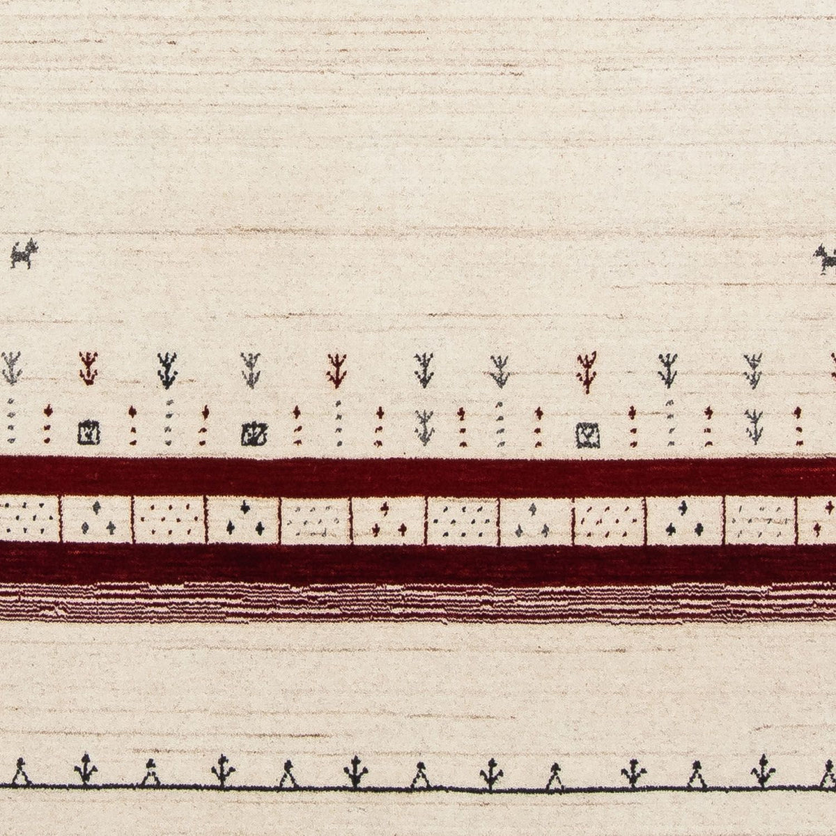 Gabbeh Rug - Loribaft Perser - 200 x 140 cm - beige