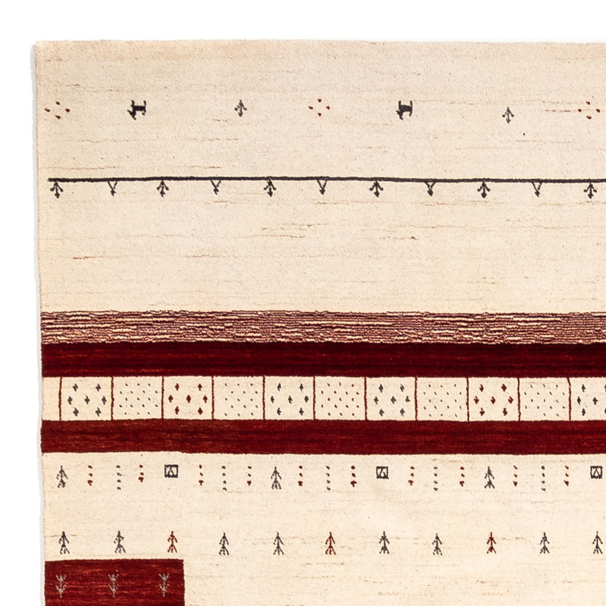 Gabbeh Rug - Loribaft Perser - 298 x 201 cm - beige