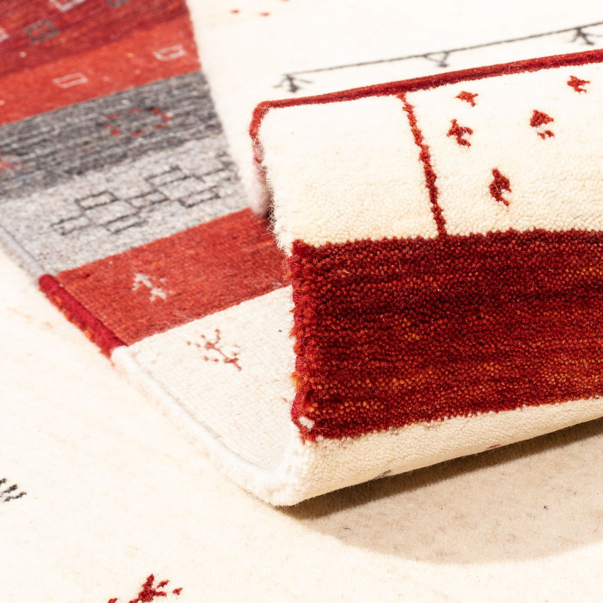 Gabbeh Rug - Loribaft Perser - 298 x 201 cm - beige