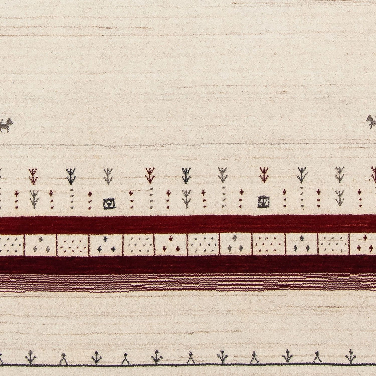 Gabbeh Rug - Loribaft Perser - 200 x 143 cm - beige