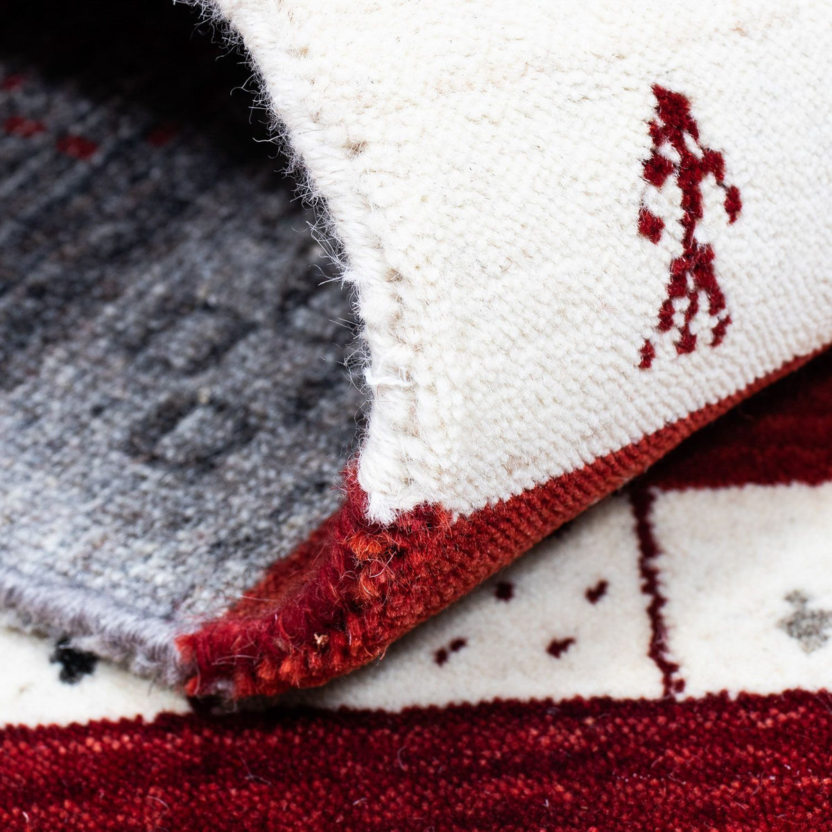 Gabbeh Rug - Loribaft Perser - 200 x 143 cm - beige