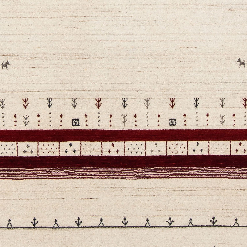 Gabbeh Rug - Loribaft Perser - 201 x 140 cm - beige