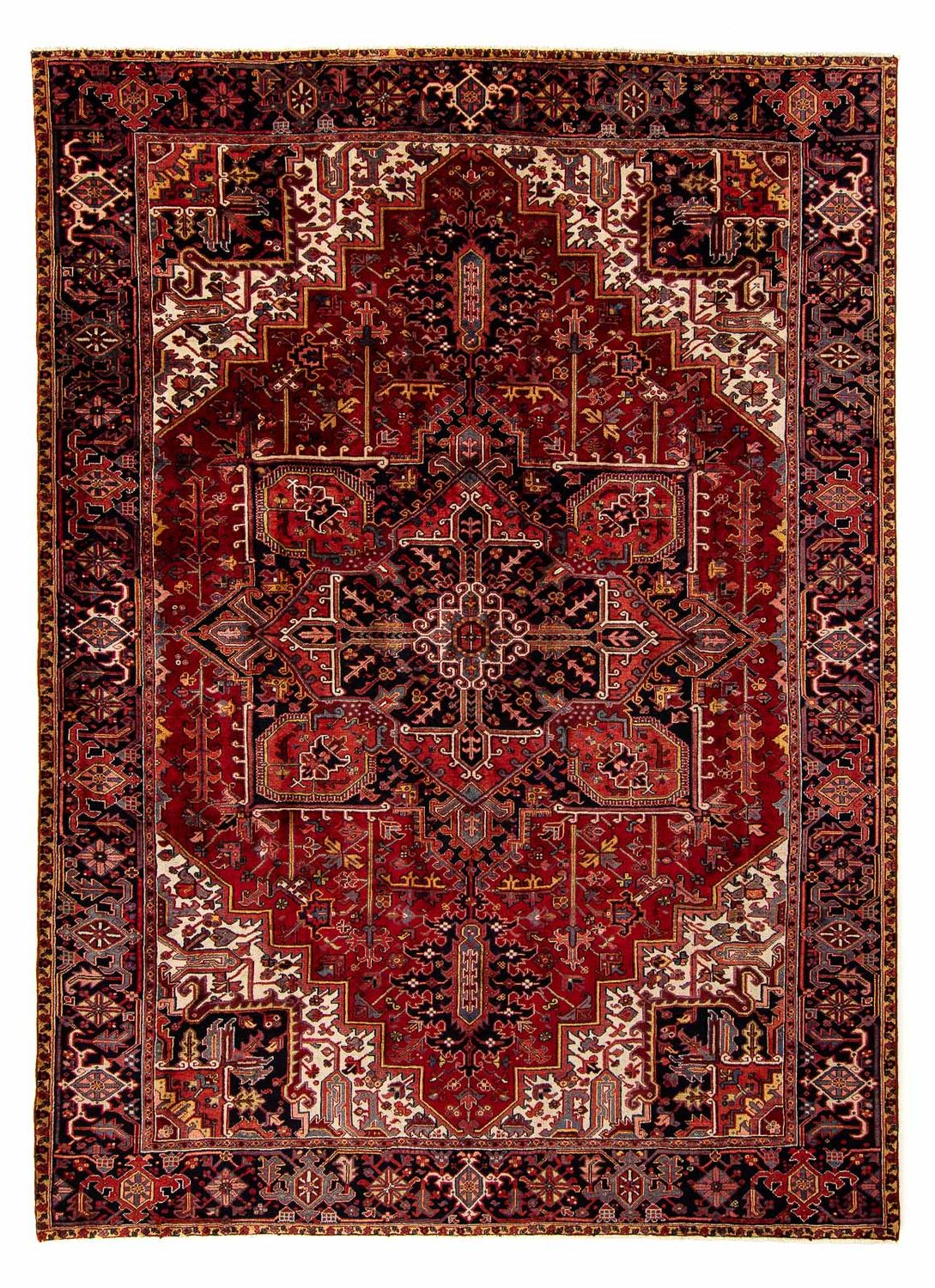 Perser Rug - Nomadic - 380 x 310 cm - dark red