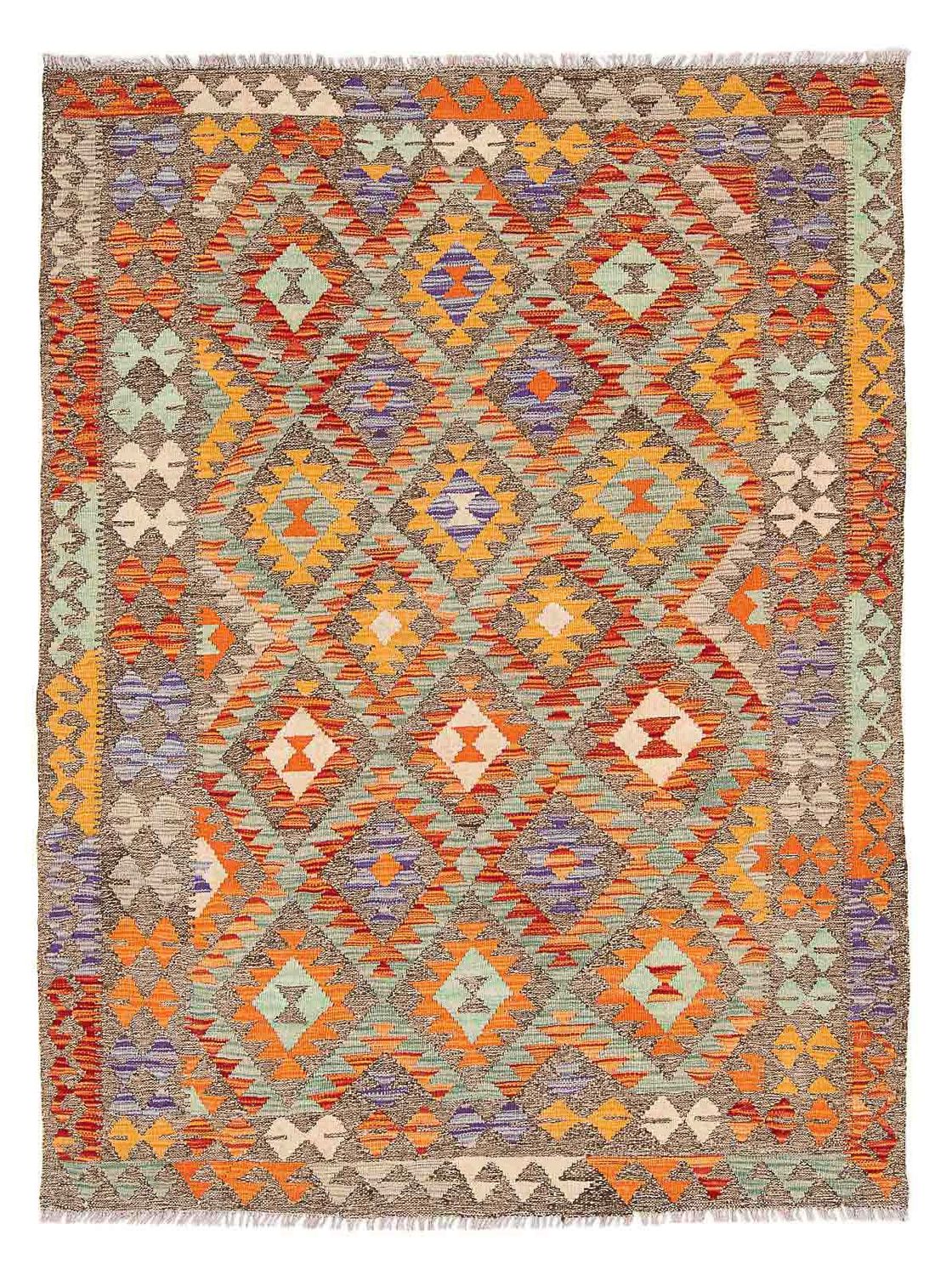 Kelim Rug - Splash - 203 x 152 cm - multicolored
