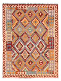 Kelim Rug - Splash - 194 x 152 cm - multicolored
