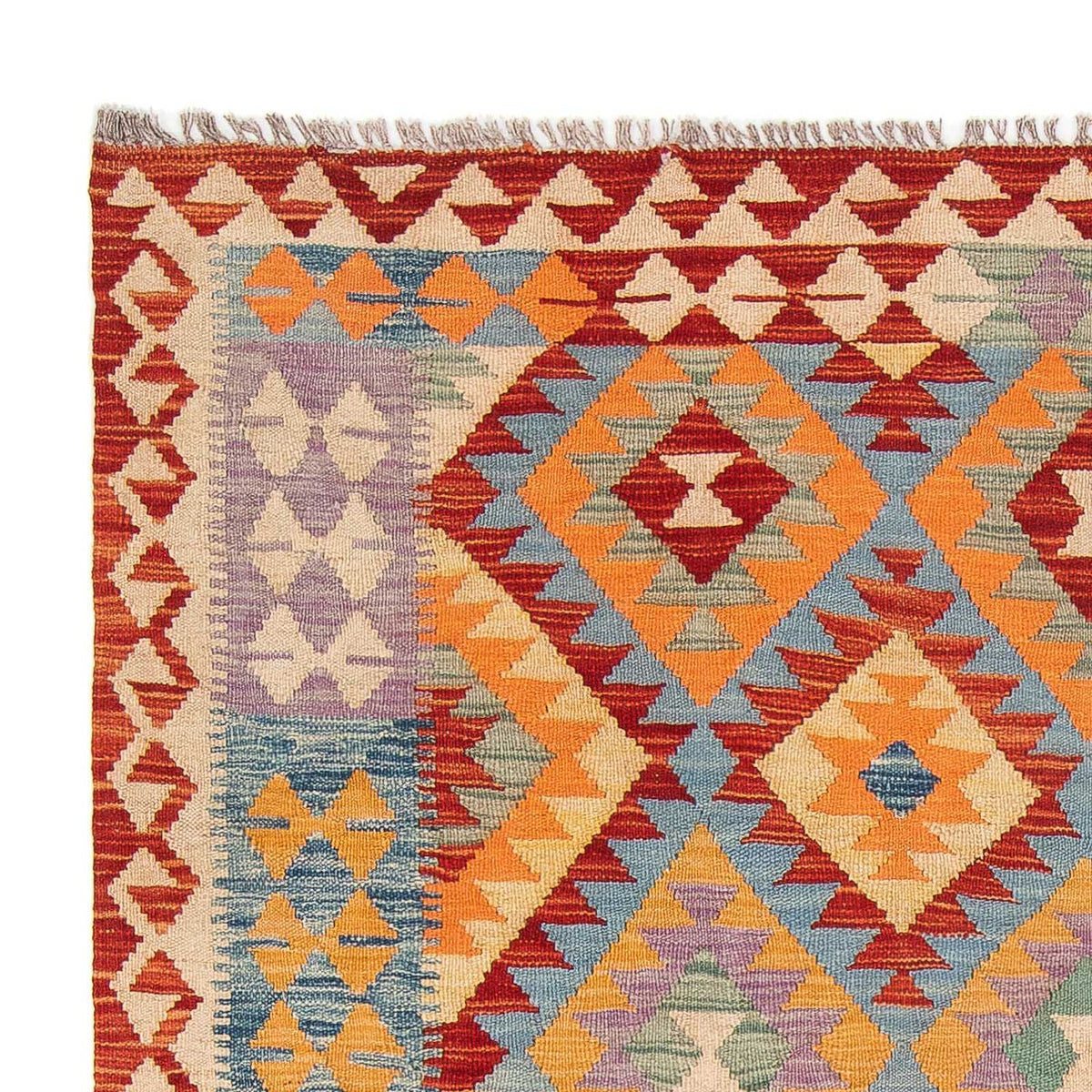 Kelim Rug - Splash - 194 x 152 cm - multicolored