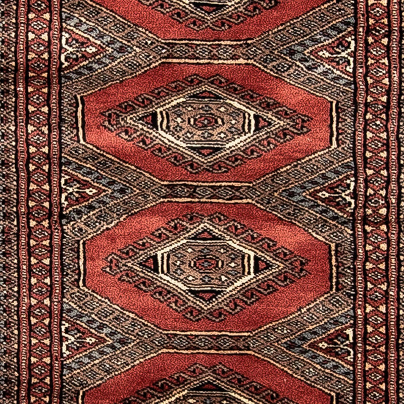Runner Afghan Rug - Bukhara - 400 x 63 cm - dark red