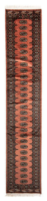 Runner Afghan Rug - Bukhara - 404 x 77 cm - light red