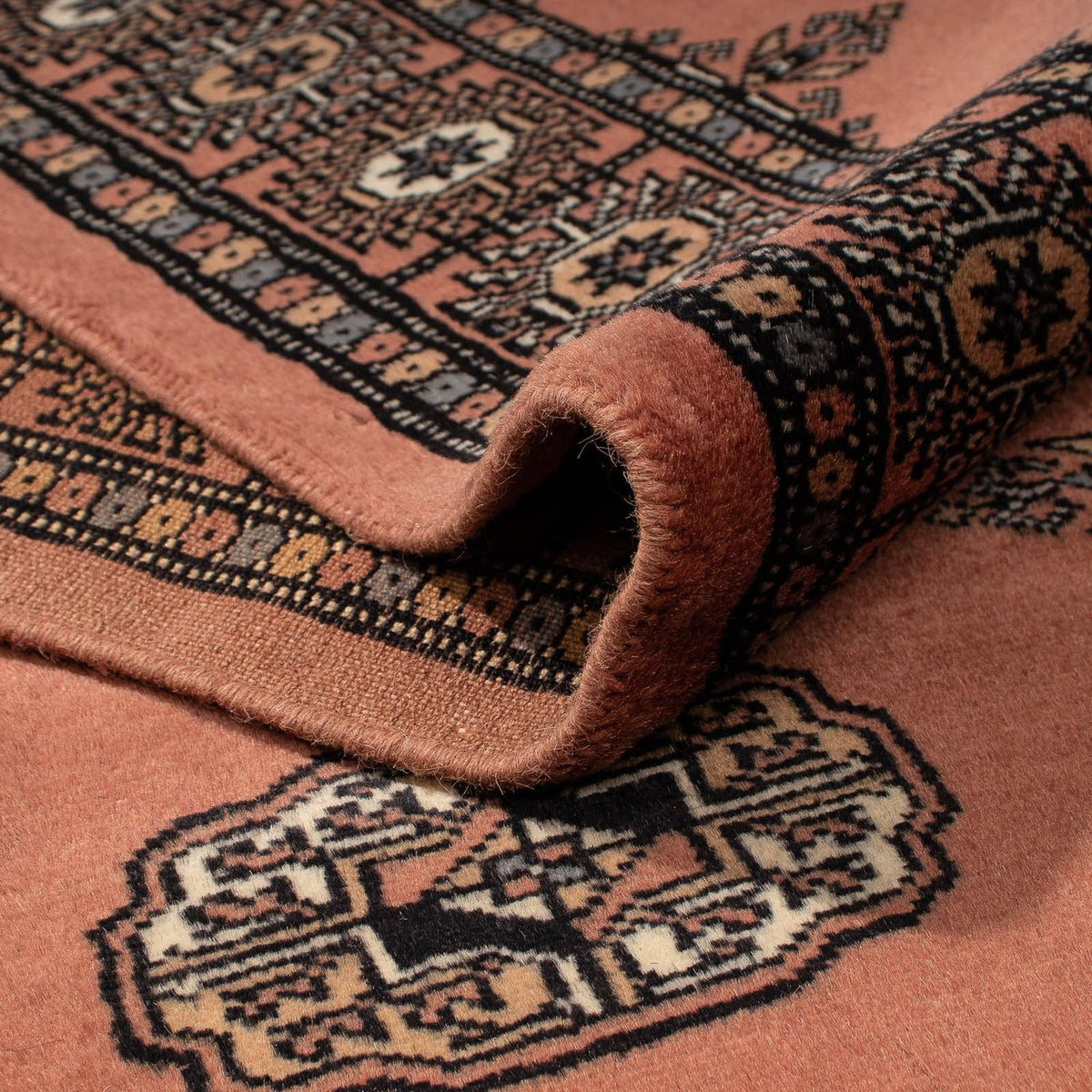 Runner Afghan Rug - Bukhara - 404 x 77 cm - light red