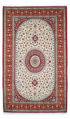 Qom Rug 156x261cm - Persian Rugs - Rectangle / Beige / 156 x 261 cm Rectangle