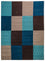Patchwork Rug - 240 x 170 cm - turquoise