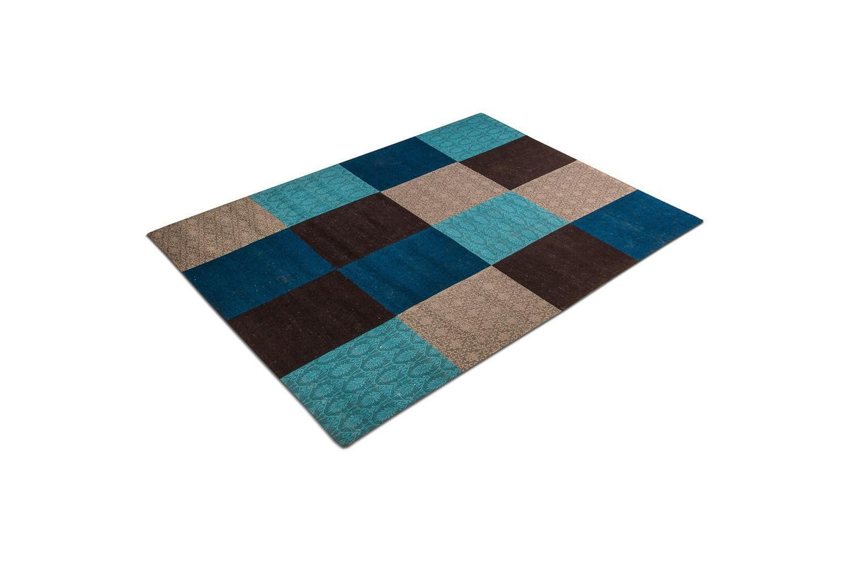 Patchwork Rug - 300 x 200 cm - turquoise
