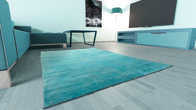 Gabbeh Rug - Indus square  - 250 x 250 cm - turquoise