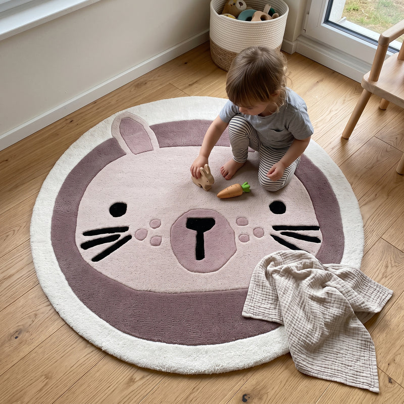 Bunny Kids Rug Round