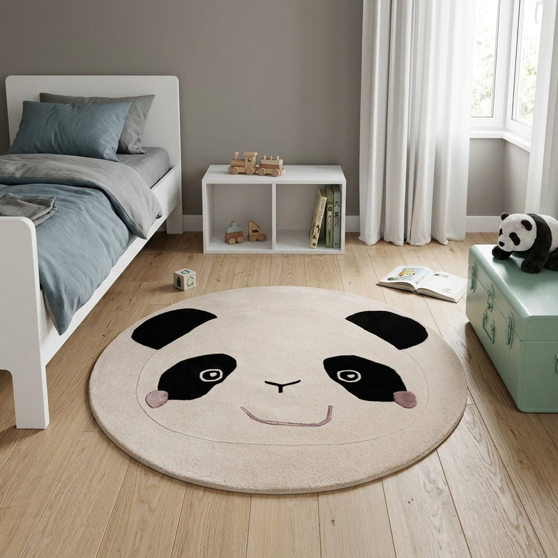 Panda Kids Rug Round