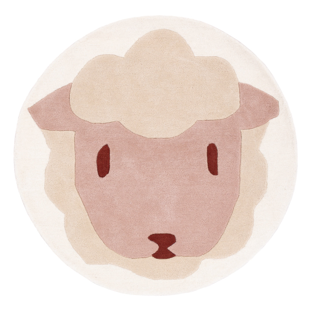 Kinderteppich Schaf rund