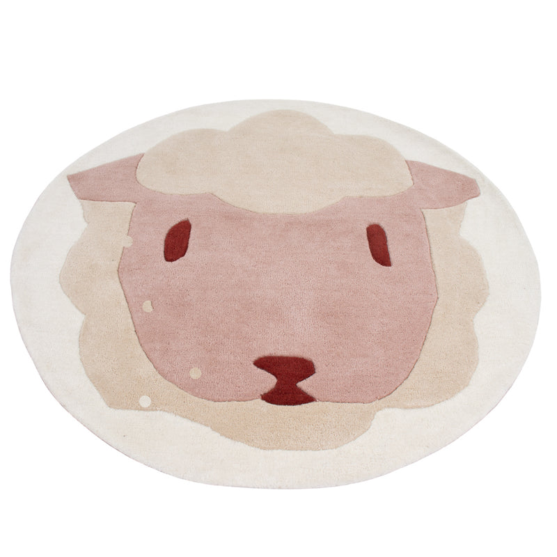 Kinderteppich Schaf rund