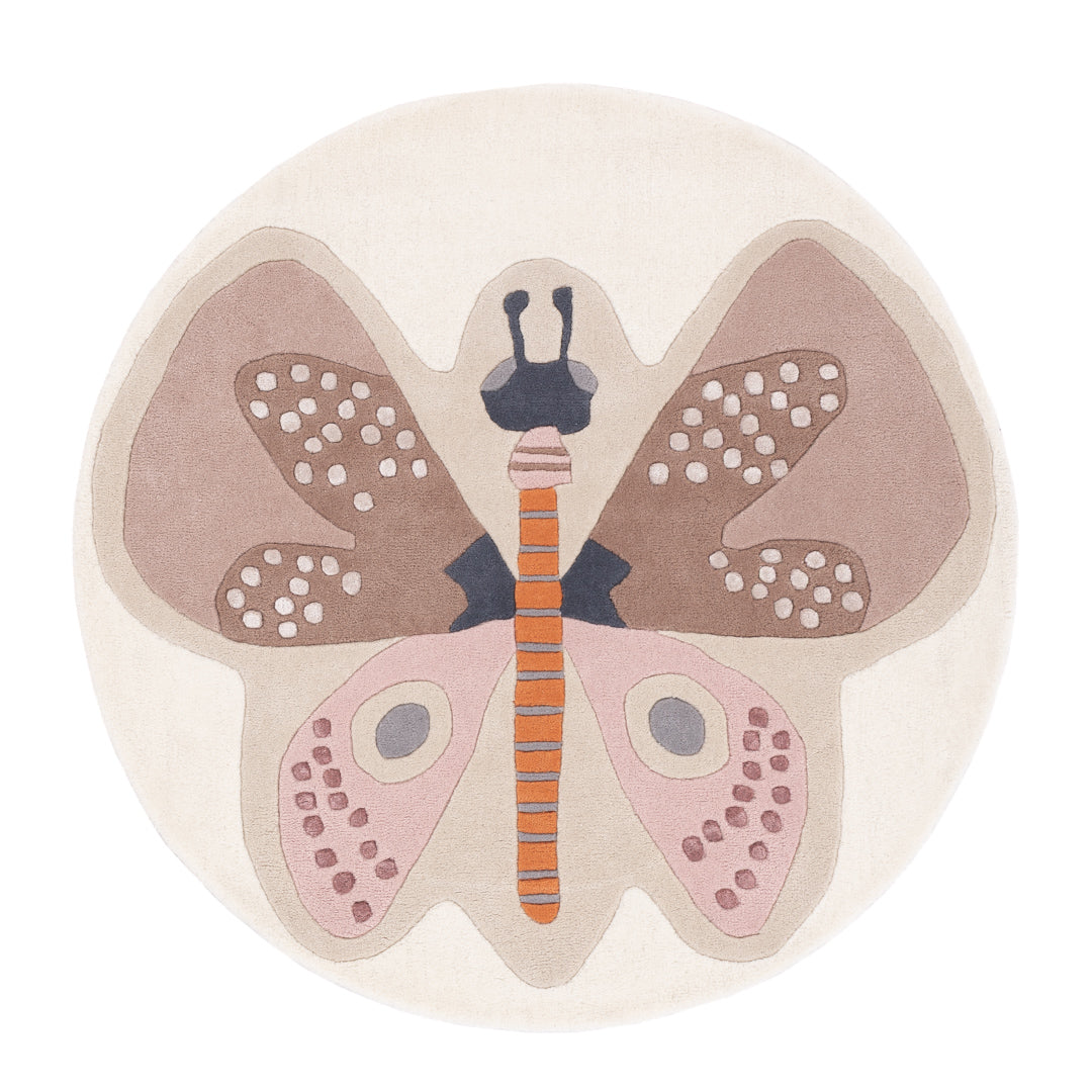 Butterfly Kids Rug Round