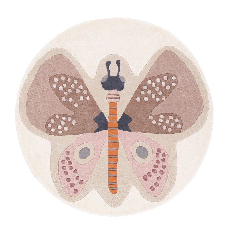 Butterfly Kids Rug Round