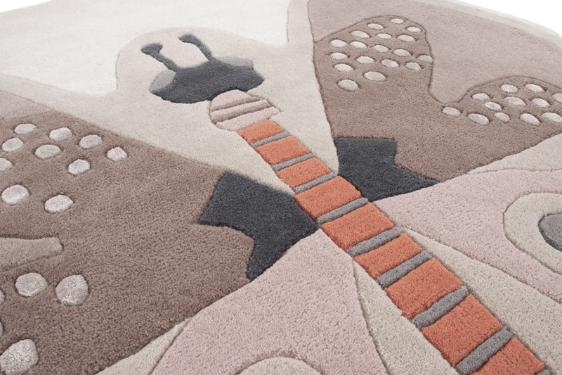 Butterfly Kids Rug Round