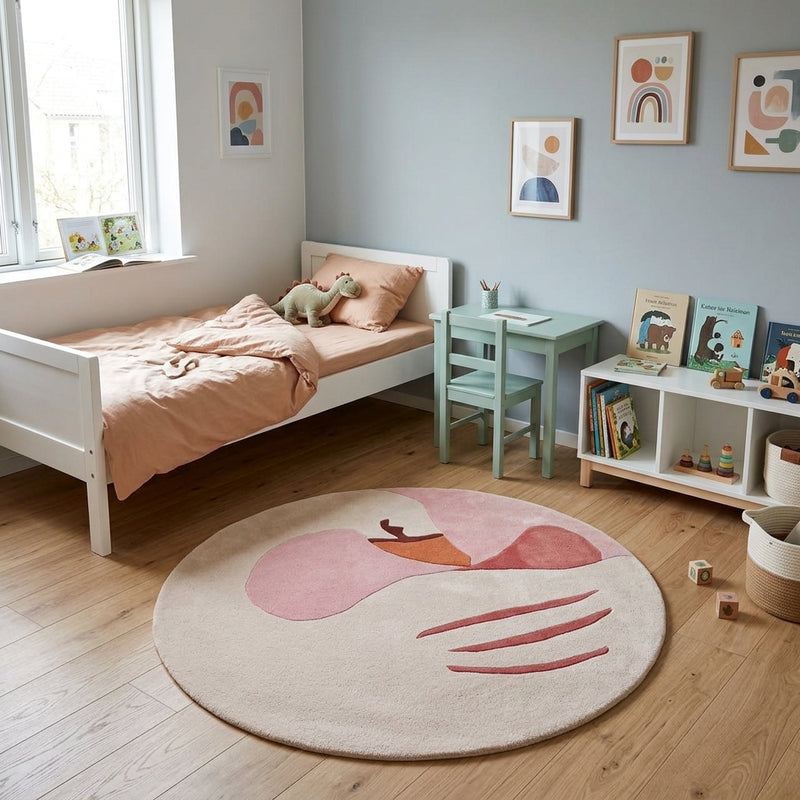 Swan Kids Rug Round