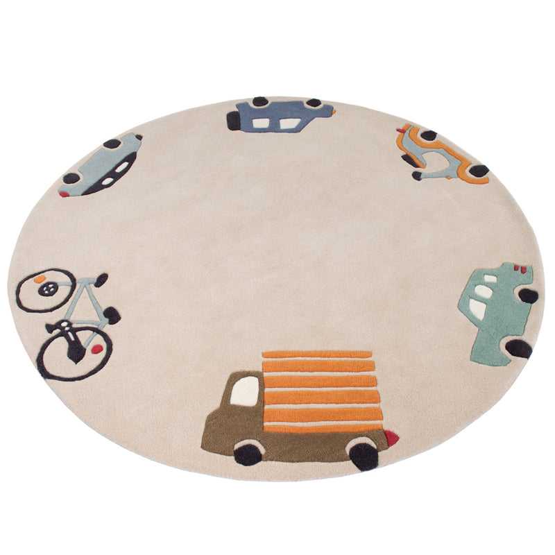 Cars Kids Rug Round
