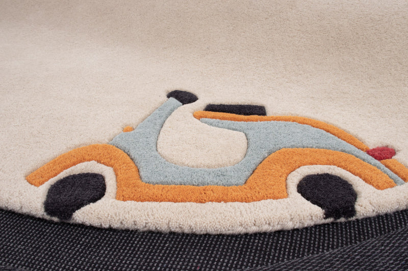 Cars Kids Rug Round